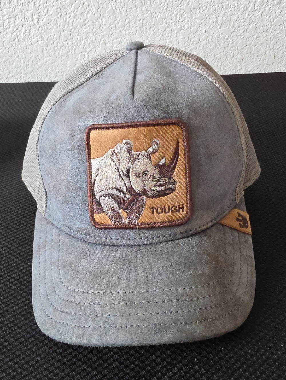 Grey Rhino Patch Trucker Hat by